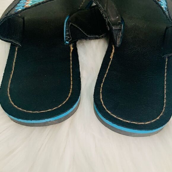 JC Penny Black Boho Flat Sandals Size 6 - Picture 5 of 10